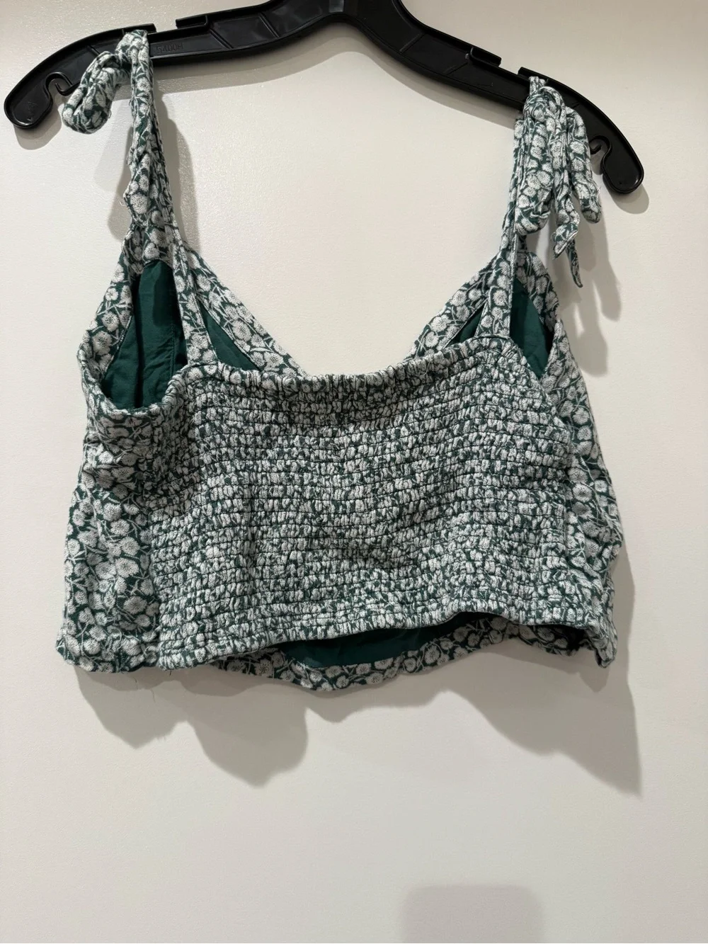 Abercrombie Two Piece Coordinated Top and Skirt Set XL Green and White Floral